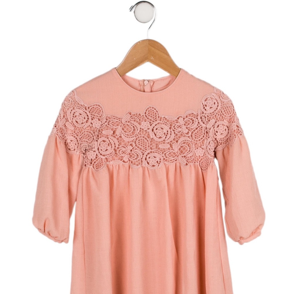 Peach Lace Detail Dress